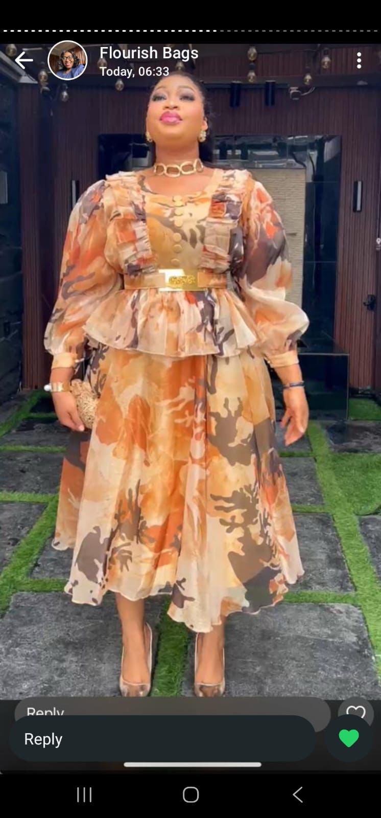 It’s a dress. Suitable for church and other occasions. Sizes 46, 50 available